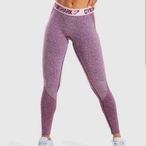 Gymshark Flex Leggings, Dark Ruby Marl/Blush Nude